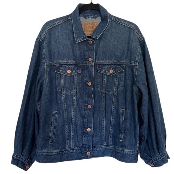 Gap x Doen Blue Oversized Icon Denim Jacket Medium - Picture 3 of 12